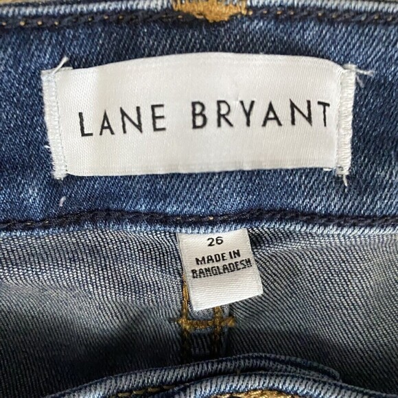 Lane Bryant Jean Bermuda Shorts 26 Flex Magic Waistband Signature Fit Mid Rise - Picture 3 of 6